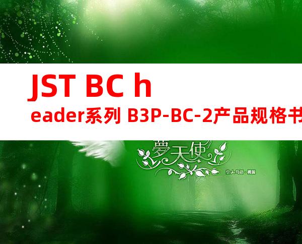 JST BC header系列 B3P-BC-2产品规格书